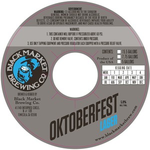 Black Market Brewing Co Oktoberfest August 2014