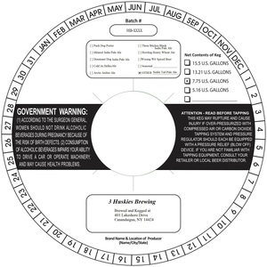 3 Huskies Brewing Sickle Tail Pale Ale August 2014