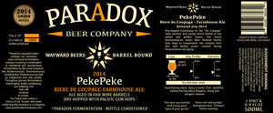 Paradox Beer Company Pekepeke August 2014