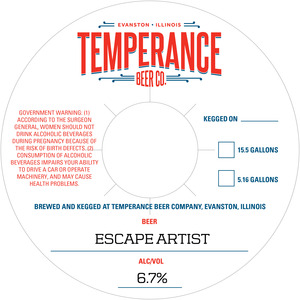 Temperance Escape Artist August 2014