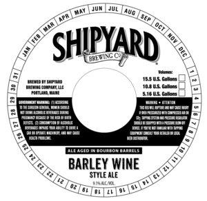 Shipyard Barley Wine Style Ale August 2014