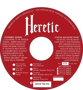 Heretic Brewing Company Spinal Tap August 2014