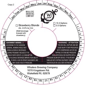 Whalers Brewing Company Strawberry Blonde