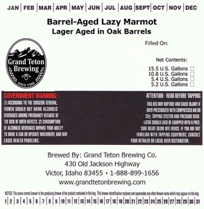 Grand Teton Brewing Company Barrel-aged Lazy Marmot