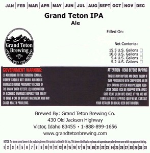 Grand Teton Brewing Company Grand Teton IPA