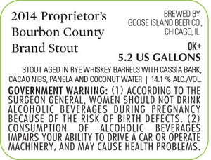 Goose Island Proprieter's Bourbon County Brand