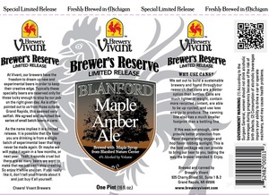 Brewery Vivant Blanford Maple Amber