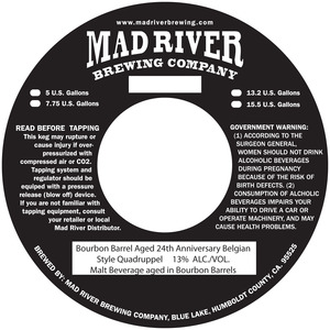 Mad River Brewing Company Bourbon Barrel Aged