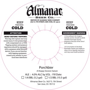 Almanac Beer Co. Porchbier