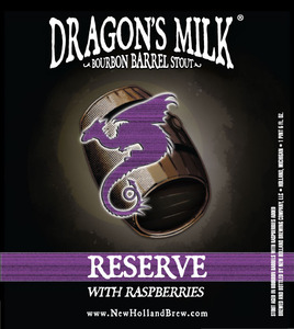 New Holland Brewing Company Dragon's Milk Reserve With Raspberries August 2014