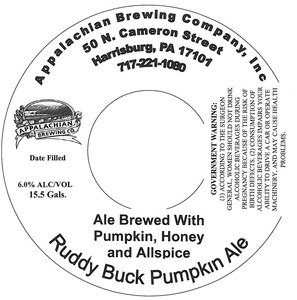 Appalachian Brewing Co Ruddy Buck Pumpkin August 2014