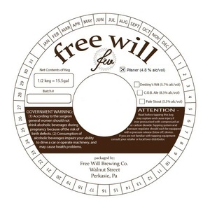 Free Will Pilsner