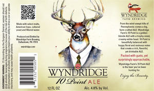 Wyndridge 10 Point Ale August 2014