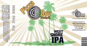 Pizza Boy Brewing Co. West Shore IPA
