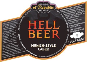 Ol' Republic Brewery Hell Beer