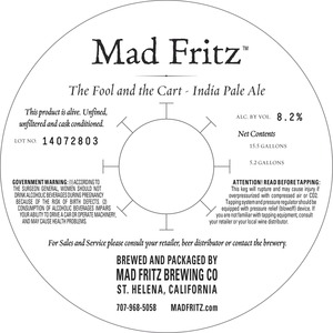 Mad Fritz The Fool And The Cart August 2014