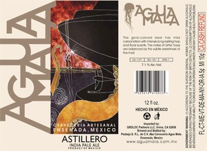Agua Mala Astillero India Pale Ale August 2014