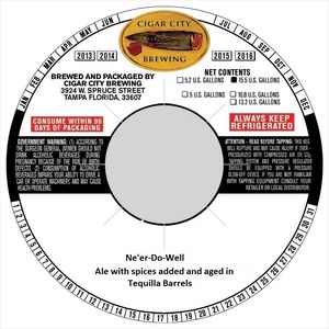 Cigar City Brewing Ne'er-do-well August 2014