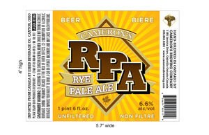 Cameron's Rye Pale Ale