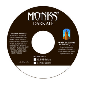 Monks' Dark Ale August 2014