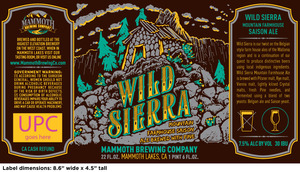 Mammoth Brewing Company Wild Sierra Mountain Farmhouse Saison