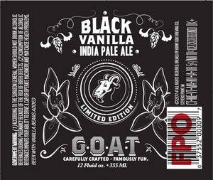 Horny Goat Brewing Co. Black Vanilla India Pale Ale August 2014