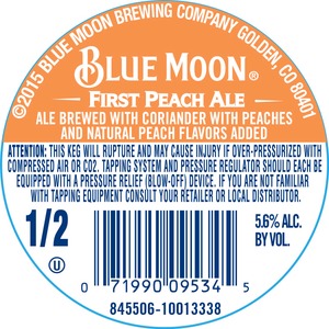 Blue Moon First Peach Ale August 2014