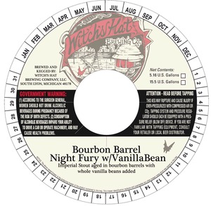 Witch's Hat Brewing Company Bourbon Barrel Night Fury W/vanilla Bean August 2014