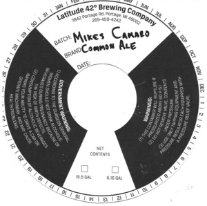 Mikes Camaro Common Ale 