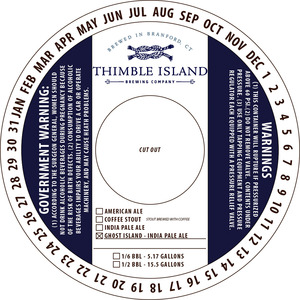 Thimble Island Brewing Company Ghost Island - India Pale Ale August 2014