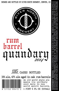 River North Brewery Rum Barrel Quandary