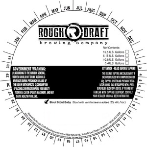 Rough Draft Brewing Company Stout Stout Baby August 2014