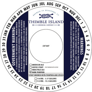 Thimble Island Brewing Company Dark Pumpkin August 2014