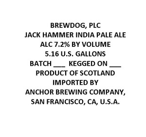 Brewdog Jack Hammer August 2014