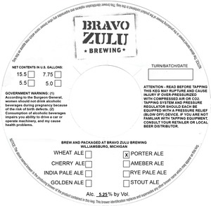 Bravo Zulu Brewing August 2014