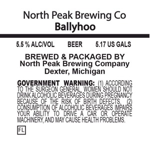 North Peak Brewing Company Ballyhoo August 2014