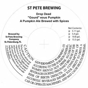 St Pete Brewing Drop Dead "gourd"eous Pumpkin