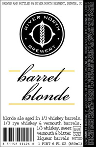 River North Brewery Barrel Blonde