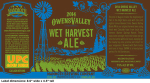 Mammoth Brewing Company Owen's Valley Wet Havest September 2014