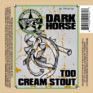Dark Horse Brewing Company Too Cream Stout