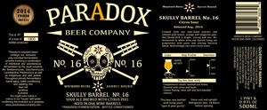 Paradox Beer Company Skully Barrel No. 16