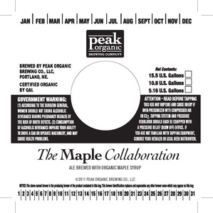 Peak Organic The Maple Collaboration August 2014