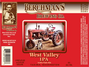 Berchman's Brewing Company West Valley IPA