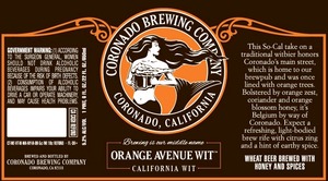 Coronado Brewing Company Orange Avenue Wit