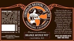 Coronado Brewing Company Orange Avenue Wit August 2014