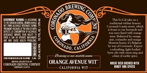 Coronado Brewing Company Orange Avenue Wit