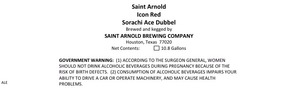 Saint Arnold Brewing Company Icon Red Sorachi Ace Dubbel September 2014