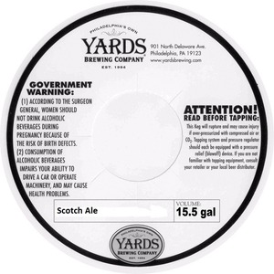 Yards Brewing Company Scotch Ale