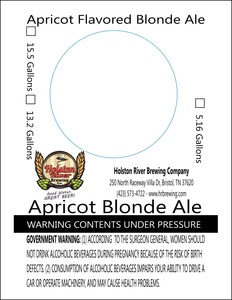 Holston River Brewing Company Apricot Blonde Ale September 2014