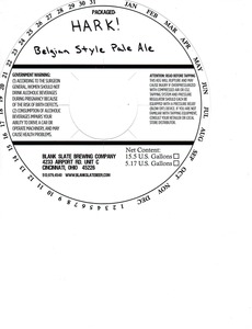 Blank Slate Brewing Company Hark! September 2014